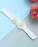 Funkrafts Free Size Floral & Pearl Detailed Headband - White