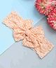Funkrafts Free Size Bow Embellished  Headband - Peach