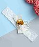 Funkrafts Free Size Bow & Flower Embellished Headband - Off White