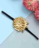 Funkrafts Free Size Ethnic  Flower Embellished Headband - Golden