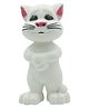 KiddyBuddy Musical Talking Toy Cat Toy White - Height 22.5 cm (Color May Vary)