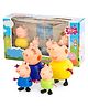 Fiddlerz Set of 4  Cartoon Family Daddy Mommy And Two Kids Toy - Multicolor