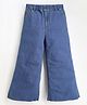 Cherry Crumble By Nitt Hyman Solid Button Down Wide Leg Jeans - Blue