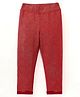 Little Kangaroos  Cotton Full Length Shimmery Leggings - Maroon