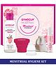 GynoCup Premium Menstrual Cup for Women Large Size Transparent  Menstrual Cup Sterilizer Container  With Cramp  Relief Roll On & Menstrual Cup Wash (Combo)