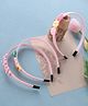 Babyhug Free Size  Hair Bands with Floral Applique Pack of 3 - Multicolor
