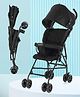 Babyhug Lightweight & Compact Tour Infant Travel Buggy Stroller- Black| Compact Umbrella Fold| Rear Wheels with Brake| Front Swivel Wheels with Lock