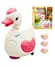 FunBlast Swan Lay Egg Toy with 360 Degree Rotation Light and Sound - Muticolor