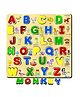 FunBlast 3D Wooden Capital Letter Alphabet Puzzle Board with Pictures 27 Pieces - Multicolor