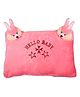 Kuber Industries Hello Baby Design Velvet Super Soft Pillow - Pink