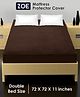 Zoe Waterproof Double Bed Size Mattress Protector- Coffee