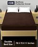 Zoe Waterproof Double Bed Size Mattress Protector- Coffee