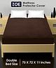 Zoe Waterproof Double Bed Size Mattress Protector - Coffee