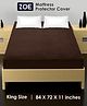 Zoe Waterproof King Size Mattress Protector - Coffee
