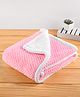 ZOE Super Soft Double Layered Flannel Baby Blanket - Pink| Soft & Comfortable| Breathable Fabric| Warm and Cozy| Machine Washable| New Born and Toddler| Boys and Girls