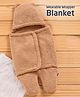 ZOE Solid Color Hooded Supersoft Wearable Blanket - Brown