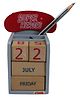 Kidoz Perpetual Wooden Learning Calendar with Pencil Stand for Kids Room   Super Boy Theme  Educational Calendar to Learn Days and Months Grey