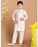Pehanaava Full Sleeve Solid Kurta With Pyjama - Golden