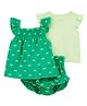 Carter's Baby 3-Piece Butterfly Little Short Set - Green