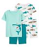 Carters's Half Sleeves Night Suit Shark Printed Pack Of 2 - Blue & White
