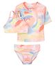 Carter's 3-Piece Tie-Dye Rashguard, Tankini Top & Bottoms Swimsuit Set - Multicolour