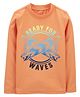Carter's Full Sleeves Swimming T-Shirt Surf Board Print - Orange