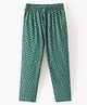 Fido Cotton Jersey Full Length Legging With Leopard Print - Green