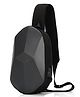 SYGA Chest Bag Men And Women Messenger Bag Hard Shell Shoulder Bag Satchel Riding Bag With USB Headphone Port- Grey
