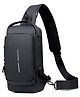 SYGA Motorcycle Bag Code Anti Theft Chest Bag Men's Bag Shoulder Bag Sports Waist Bag Casual - Black