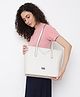 KLEIO Vegan PU Office Tote Handbag with Laptop Compartment and Zip Closure for Women and Girls (HO4009KL-BL)-White