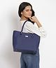 KLEIO Solid Color Multi Compartment Laptop Purse Tote Handbag for Ladies (HO4021KL-RB) -Royal Blue