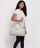 KLEIO Quilted Round Duffle Travel Gym Weekend Bag for Women(HO7005KL-WH) - White