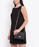 KLEIO Quilted Vibrant Cross Body Sling Hand Bag For Girls Women Ladies HO8006KL -Black