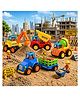 PLUSPOINT Tots Free Wheel Vola Contruction Series Pack of 6- Multicolor