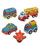 Pluspoint Pull Back Miniature Cartoon Themed Cars Pack Of 5 - Multicolor