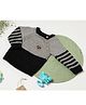 Shilpshakti Full Sleeves Handmade Striped Designed Sweater - Grey & Black