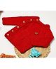 Shilpshakti Full Sleeve Solid   Handmade Side Button Cardigan Sweater - Red