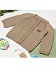 Shilpshakti Unisex Raglan Full Sleeves Solid Cardigan Sweater - Beige