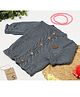 Shilpshakti Unisex Full Sleeves Cable Designed Cardigan Sweater - Grey
