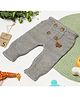 Shilpshakti Handmade Skin Fit Button Detailed Elastic Woollen Pant - Light Grey