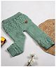 Shilpshakti Handmade Skin Fit Solid Drawstring Woollen Pant - Teal Green