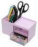 FunBlast Desk Organizer with Drawer Stationary Storage Stand - Purple