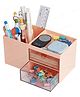 FunBlast Desk Organizer with Drawer Stationary Storage Stand - Peach