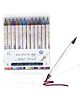 FunBlast Dual Tip Metallic Color Artist Brush Pen  24 Pcs
