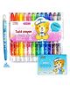 FunBlast Twist Crayons for Kids 12 Pcs Crayon Set with Coloring Book - Multicolor