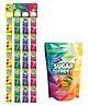 Derby Combo Pack Of Delightful Tim Buk Tu Assorted Lollipop Strip and Sugar Free Fruit Flavoured Candy Standy Pouch