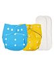 Deedry Cloth Reusable Diapers With Insert Pack of 2 - Yellow & Blue
