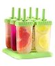 TONY STARK Set of 6 Plastic Reusable Ice Pop Makers, Homemade Popsicle Frozen Ice Cream Moulds Tray Kulfi Candy Ice Lolly Mold for Children- Green