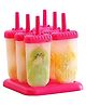 TONY STARK Set of 6 Plastic Reusable Ice Pop Makers, Homemade Popsicle Frozen Ice Cream Moulds Tray Kulfi Candy Ice Lolly Mold for Children- Pink