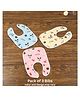 NeonateCare Baby Waterproof Cotton Feeding Bibs Apron Reusable with Snaps Set Combo (Pack of 3) ( MultiColor)